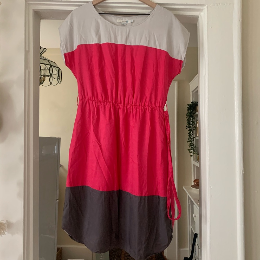 Boden Color block Tie Waist Dress